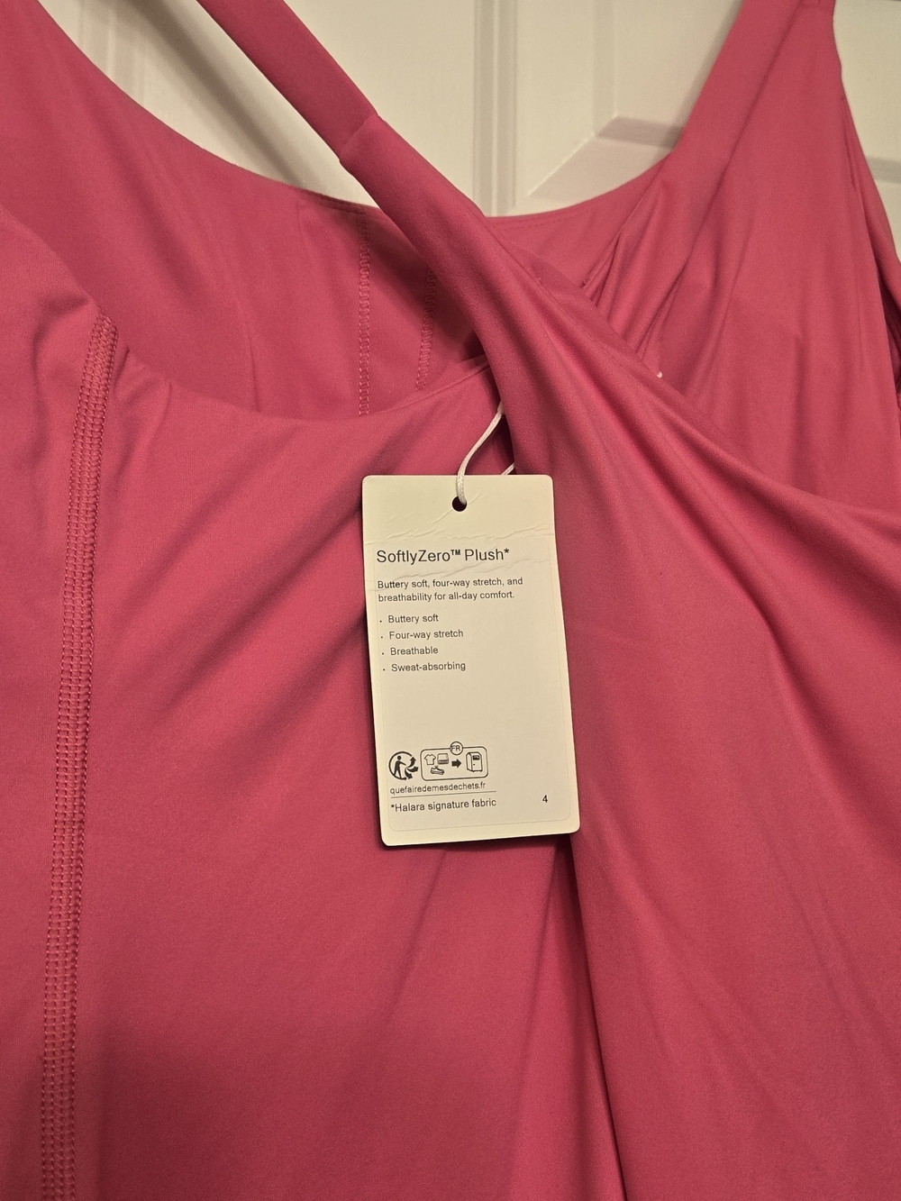 SoftlyZero™ Plush One-Shoulder Dress in Bright Pink
